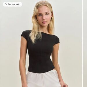 Reformation Yvette Top Black - Size 2